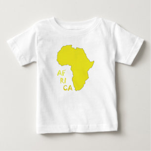 T-shirts Mapa Funky Yellow Africa
