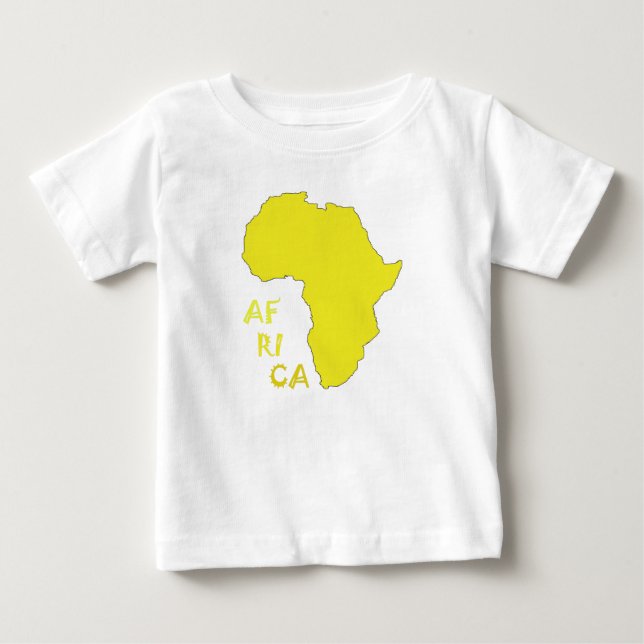 T-shirts Mapa Funky Yellow Africa (Frente)