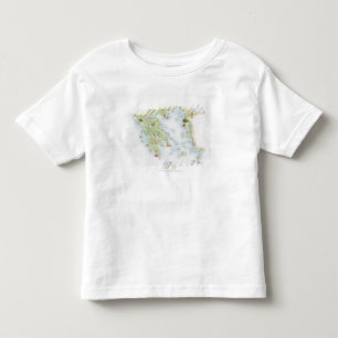 T-shirts Mapa ilustrado da piscina antiga