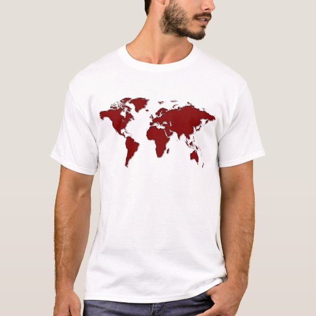 T-shirts Mapa Mundial (Frente)