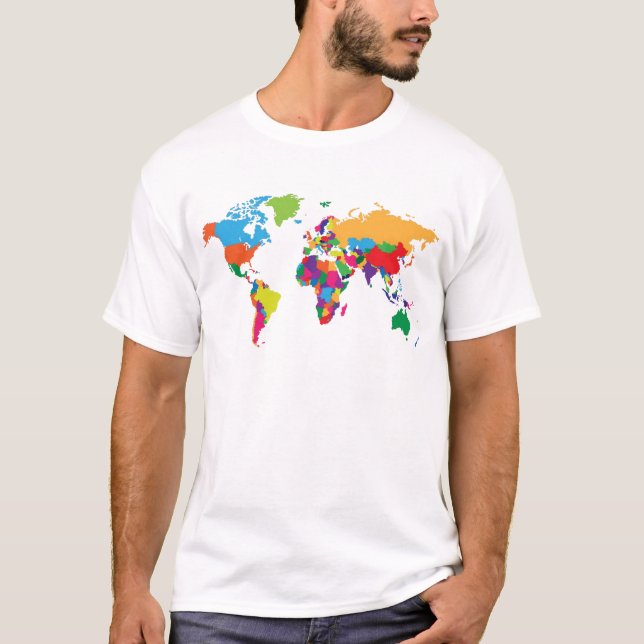 T-shirts Mapa mundial (Frente)