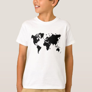 T-shirts Mapa Mundial - Preto