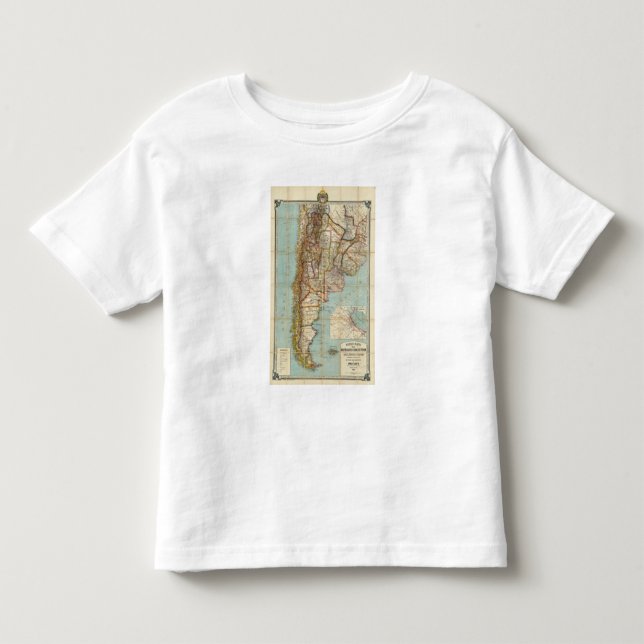 T-shirts Mapa novo de Argentina (Frente)