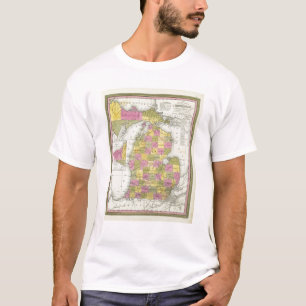 T-shirts Mapa novo de Michigan 2