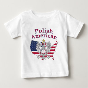 T-shirts Mapa Polonês Americano