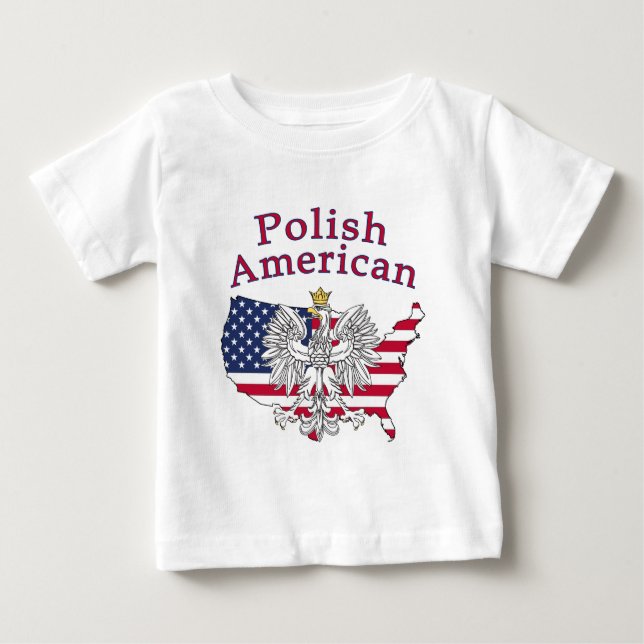 T-shirts Mapa Polonês Americano (Frente)