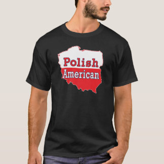 T-shirts Mapa Polonês Americano