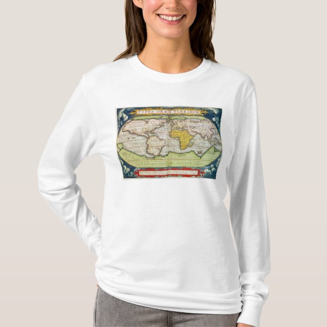 T-shirts Mapa que faz um mapa do senhor Francis Drake (Frente)
