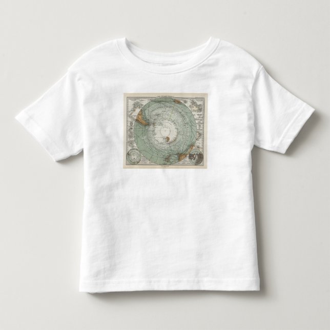 T-shirts Mapa sul da região polar (Frente)