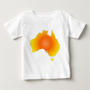T-shirts Mapa Sunny Austrália