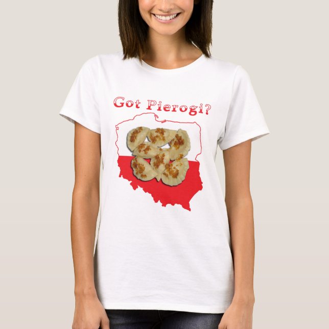 T-shirts Mapas Poloneses de Pierogi (Frente)
