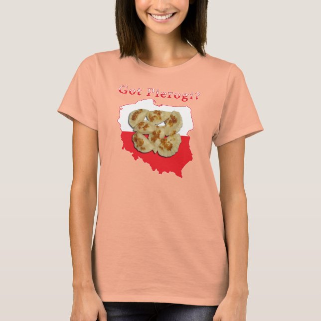 T-shirts Mapas Poloneses de Pierogi (Frente)