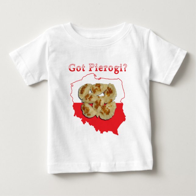 T-shirts Mapas Poloneses de Pierogi (Frente)