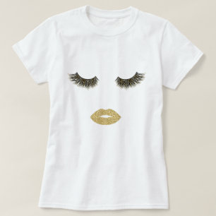 T-shirts Maquiagem com efeito de brilho