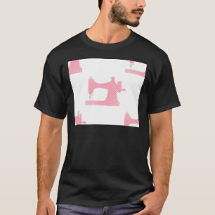 T-shirts máquina de costura rosa