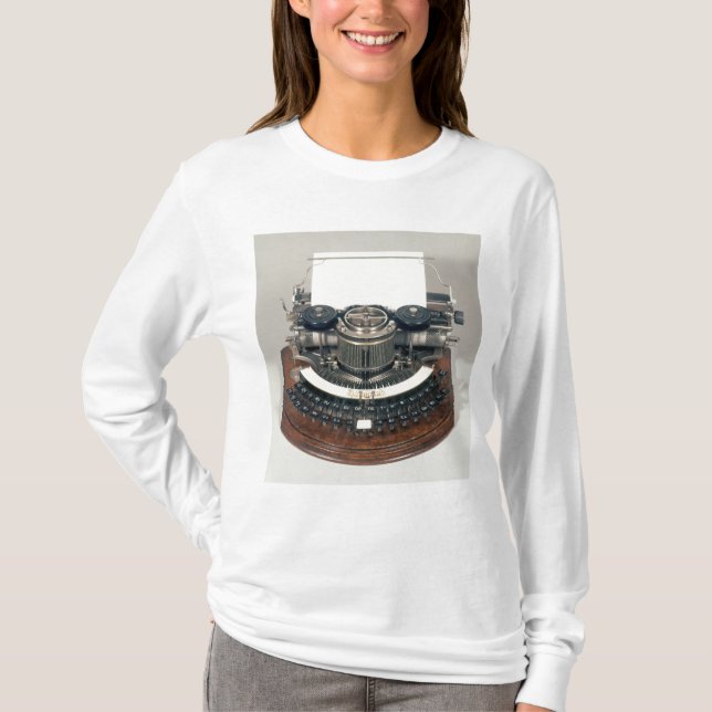 T-shirts Máquina de escrever de Hammond, com o teclado (Frente)