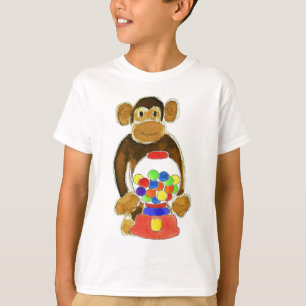 T-shirts Máquina de Gumball do macaco