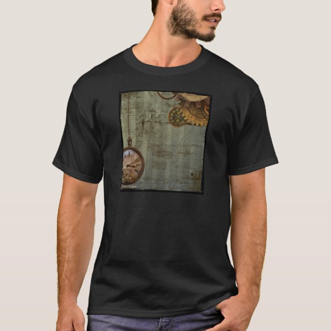 T-shirts Máquina de Tempo Steampunk (Frente)