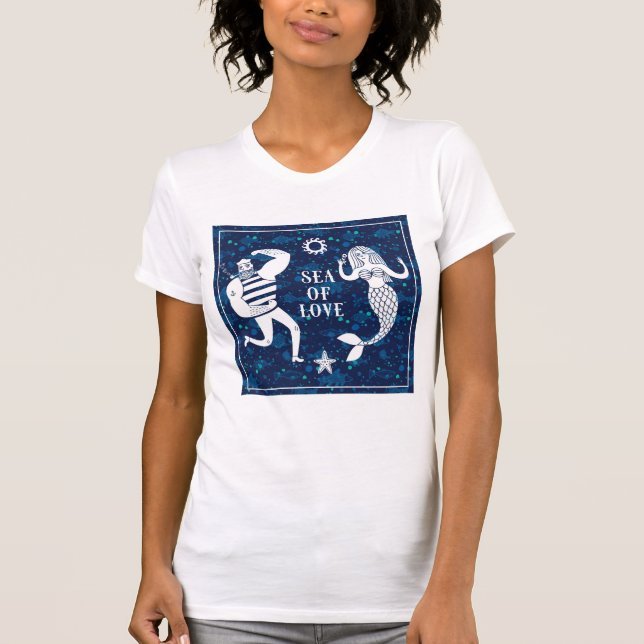 T-shirts Mar do poster do amor (Frente)