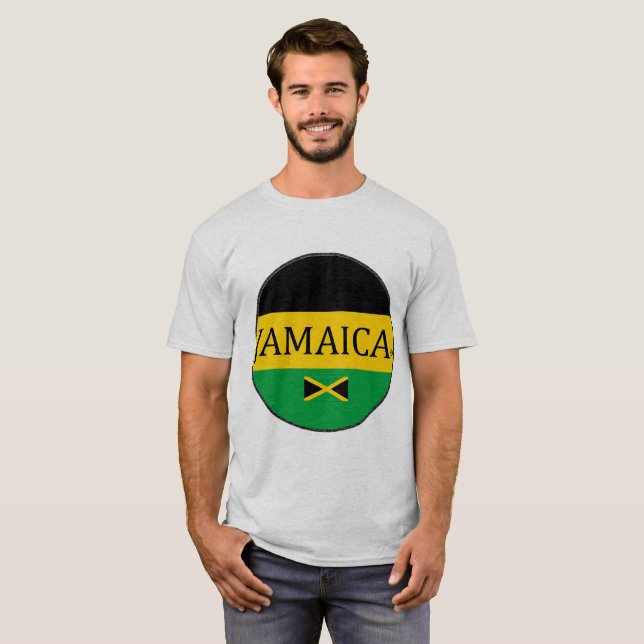 T-shirts Marca de nome do Jamaica Designer (Frente Completa)