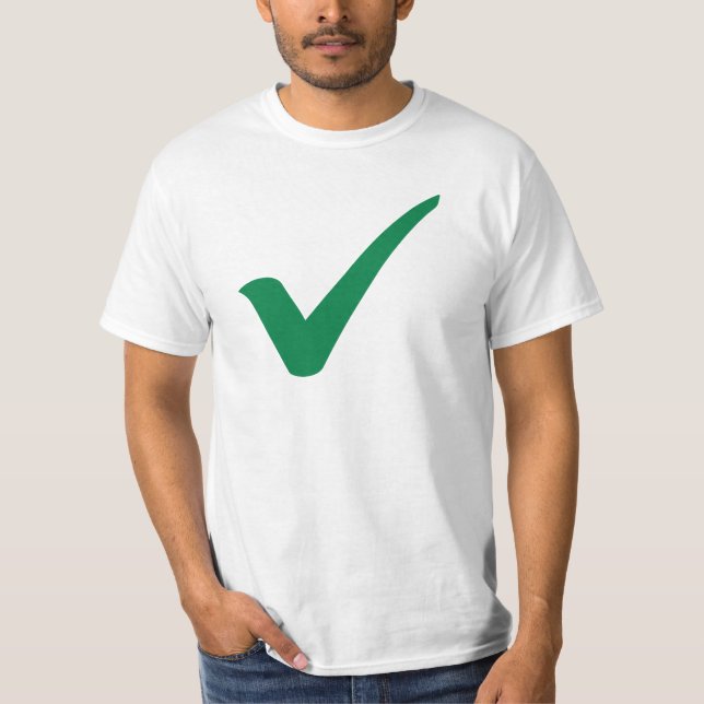 T-shirts Marca de verificação verde (Frente)
