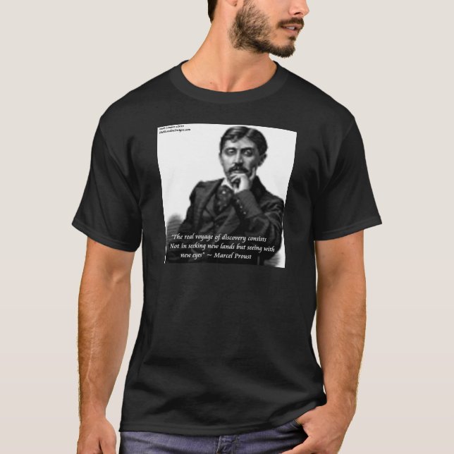 T-shirts Marcel Proust e citação famosa (Frente)