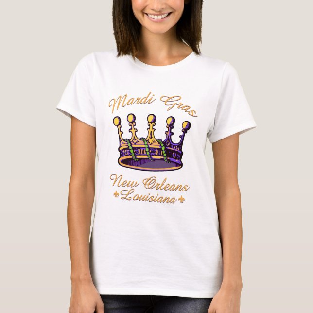 T-shirts Mardi Gras Crown roupa e presentes (Frente)