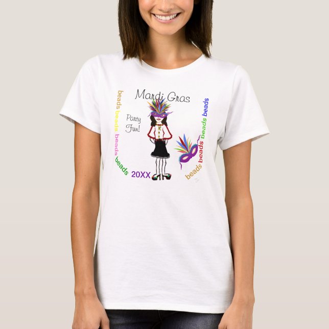 T-shirts Mardi Gras Party (Frente)