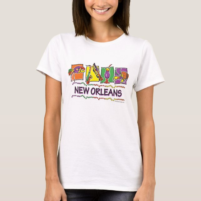 T-shirts Mardis Gras, Guarda do Partido, Nova Orleans, (Frente)