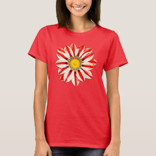T-shirts Margarida Africana/Gazânia - Vermelha e branca ri