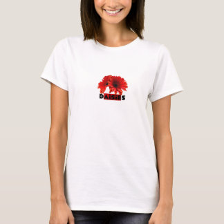 T-shirts Margaridas alaranjadas vermelhas
