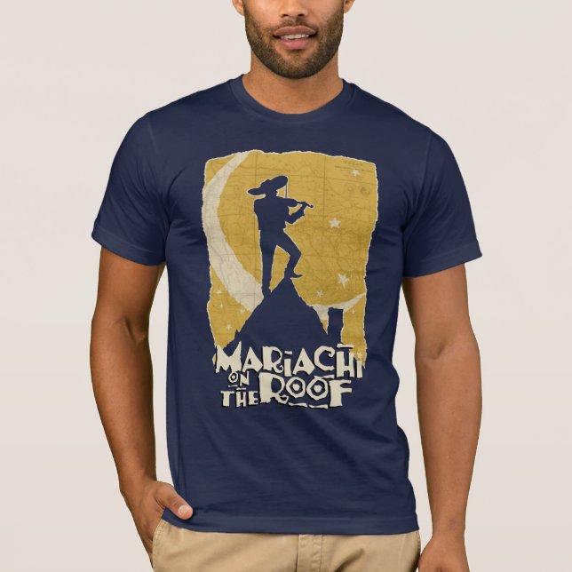 T-shirts Mariachi no telhado (Frente)