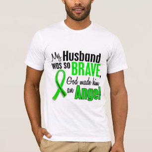 T-shirts Marido do linfoma Non-Hodgkin do anjo 1