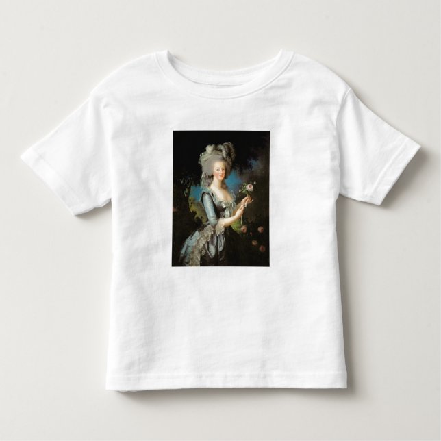 T-shirts Marie Antoinette com um rosa, 1783 (Frente)