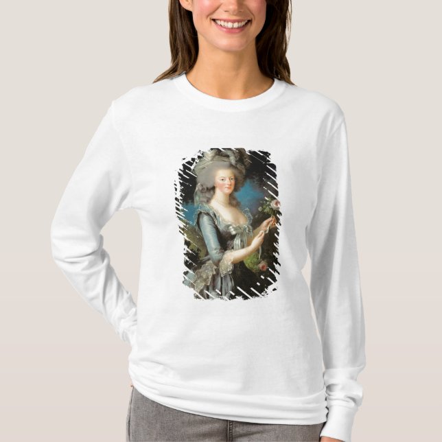 T-shirts Marie Antoinette com um rosa, 1783 (Frente)