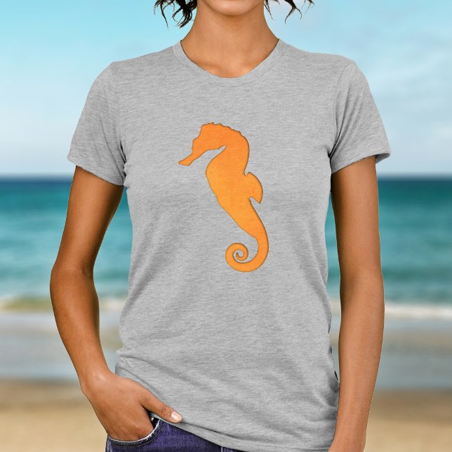 T-shirts Marinho Silhouette Laranja Simples Aquático Náutic (Criador carregado)