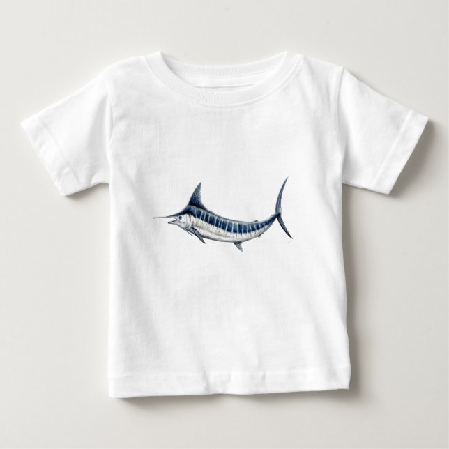 T-shirts Marlin azul-redbubble (Frente)