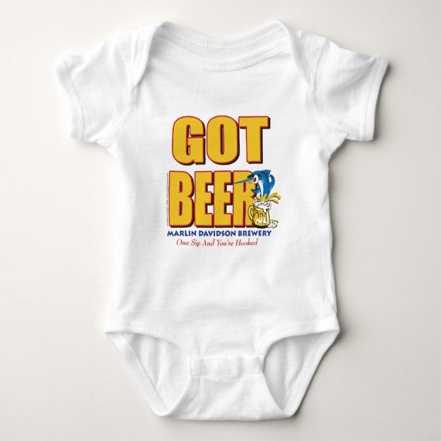 T-shirts Marlin Davidsons Brewery - Tem Cerveja (Frente)