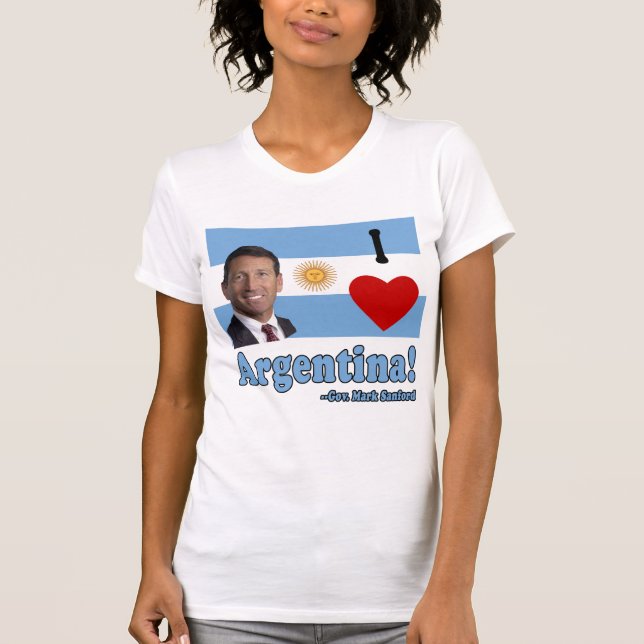 T-shirts Marque Sanford que eu amo Argentina (Frente)