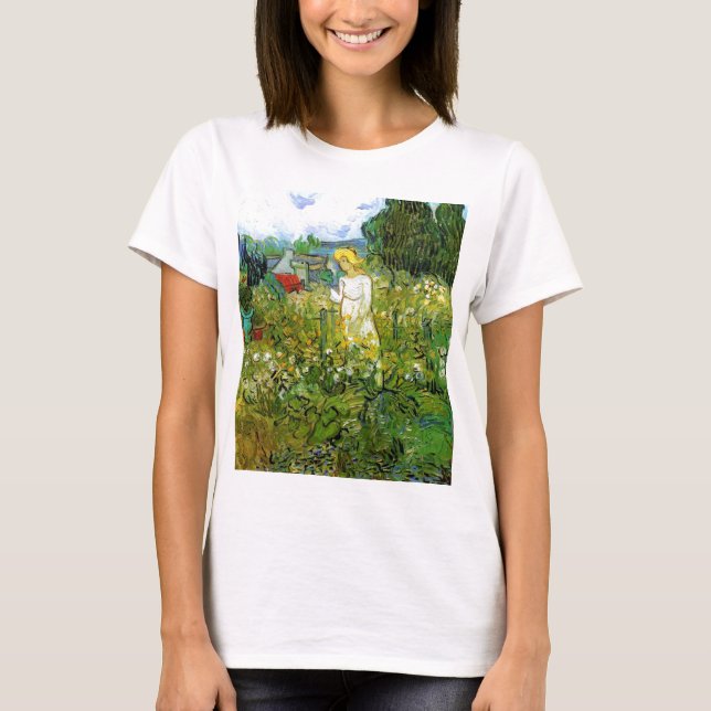 T-shirts Marquerite Gachet no Jardim, Vincent van Gogh. (Frente)
