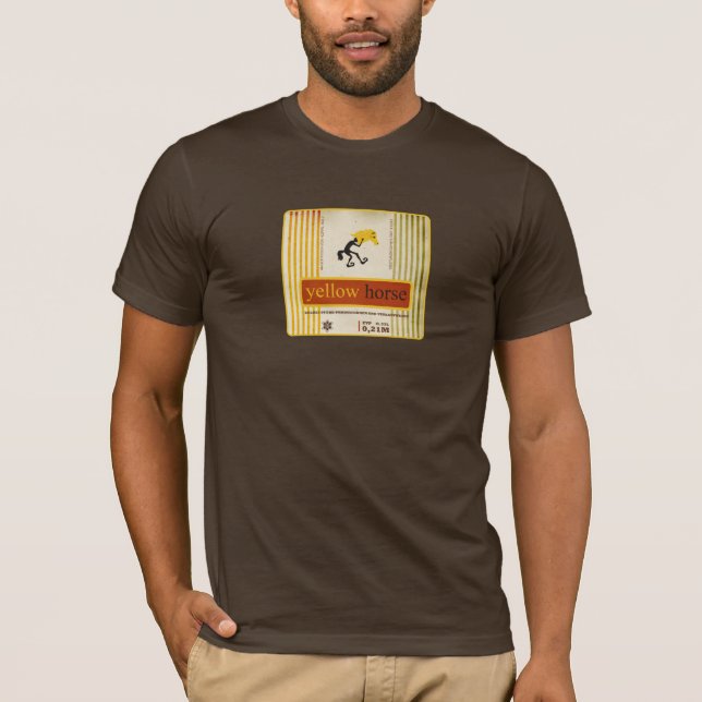 T-shirts Marrom Canvas de Bella Masculina Amarelo (Frente)