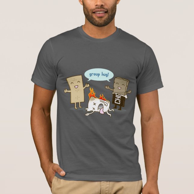 T-shirts Marshmallow flamejante engraçado (Frente)