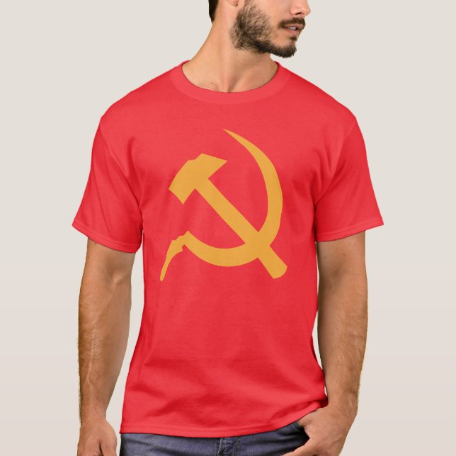 T-shirts martelo e foice de URSS do cccp (Frente)