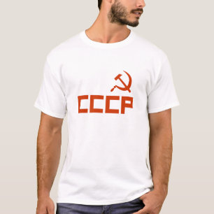 T-shirts Martelo e foice do CCCP vermelho