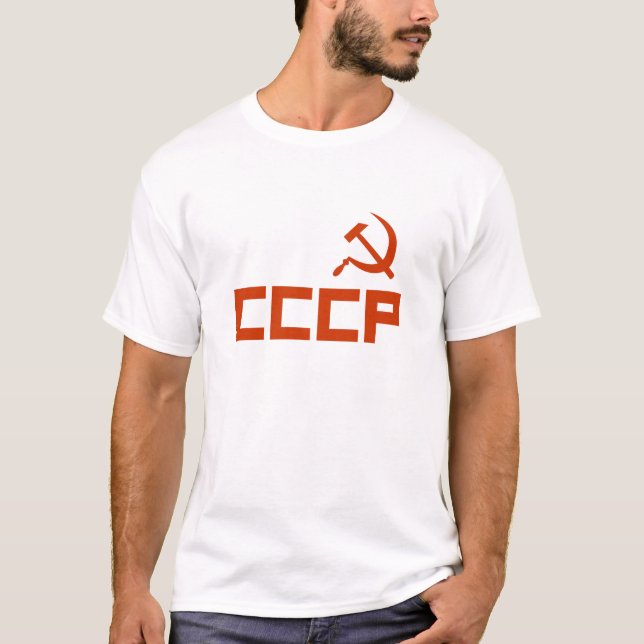 T-shirts Martelo e foice do CCCP vermelho (Frente)