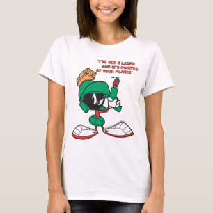T-shirts Marvin com laser apontado para cima