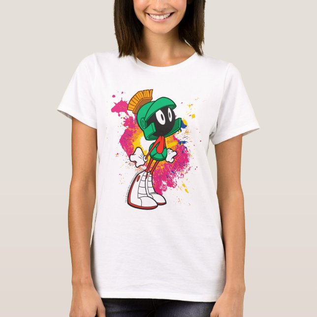 T-SHIRTS MARVIN, MARTIAN™, PRENDENDO-SE EM CÉREBROS (Frente)