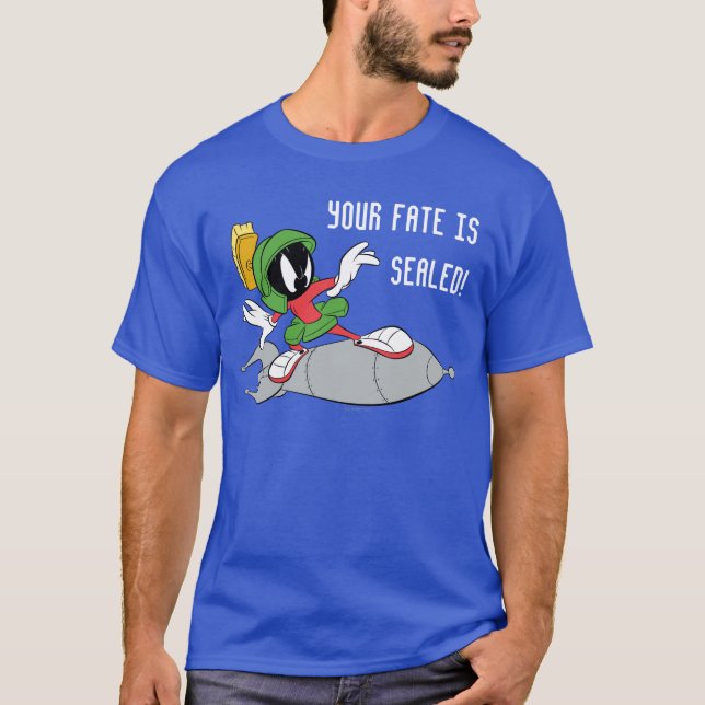 T-shirts MARVIN, MARTIAN™ Riding Rocket (Foguete itinerante (Frente)