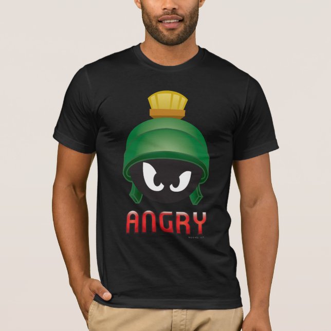 T-shirts MARVIN, O Emoji Irritado MARTIAN™ (Frente)
