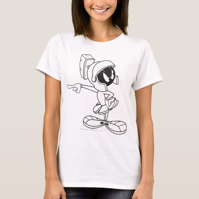 T-shirts MARVIN, O MARTIAN™ Apontando (Frente)